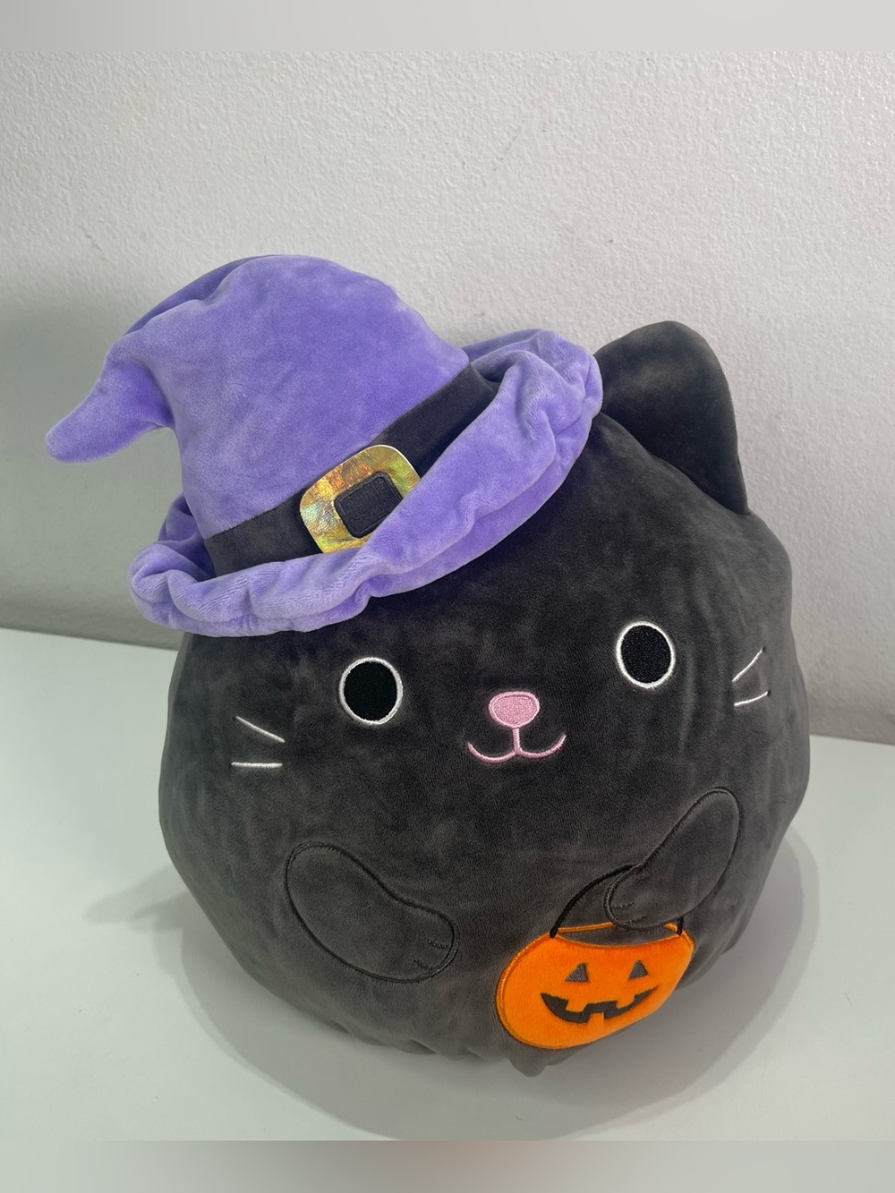 Halloween Edition Calio Black Cat Flip Squishmallows Witch & Pumpkin Plush 10"